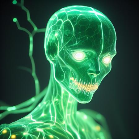 Archaea Humanoid bioluminescence translucent Goddesses V1 Elements Deities