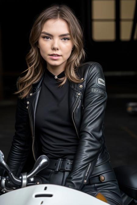 DEN_alisya_soa,
(riding a motorcycle:1.2) wearing (motorbike leathers:1.2), (riding a motorbike:1.2), (driving a motorbike:1.2),  (motorcycle:1.1), traffic, leather trousers, leather jacket, motorcycle boots, leather gloves,
bokeh, f1.4, 40mm, photorealistic, raw, 8k, textured skin, skin pores, intricate details  <lora:epi_noiseoffset2:1>, epiCRealism