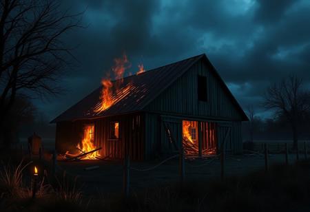 In the small town of Eldermere, Barnies—the town's beloved old barn—catches fire one stormy night. As the flames dance against the dark sky, Sam, a local teenager, rushes to the scene with a group of friends. They believe it’s just a typical barn fire, but as they approach, they notice something odd: the shadows flickering in the flames seem to take human shapes.
Suddenly, the fire takes a sinister turn. Whispers fill the air, coaxing Sam and his friends into the barn’s ruins. Inside, they find relics of a cult that once thrived in Eldermere, rituals echoing through the walls. As they piece together the ancient story, they realize that the fire wasn’t an accident—it was a signal, awakening something dark beneath the barn's foundations.
In a shocking twist, Sam discovers that he is a descendant of the cult’s last leader. As the haunting whispers grow louder, his friends begin to vanish one by one, taken by the ancient entities who want to complete a sacrifice. As the flames rise higher, Sam must confront his lineage or lose not just his friends but his very soul to the fires of Eldermere’s past.