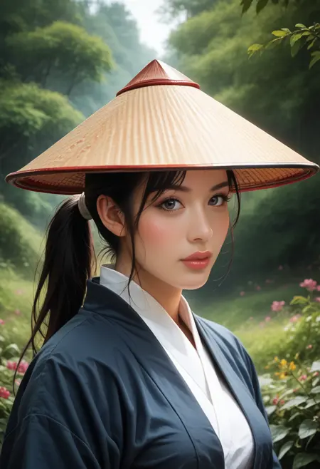 Conical Straw Hat