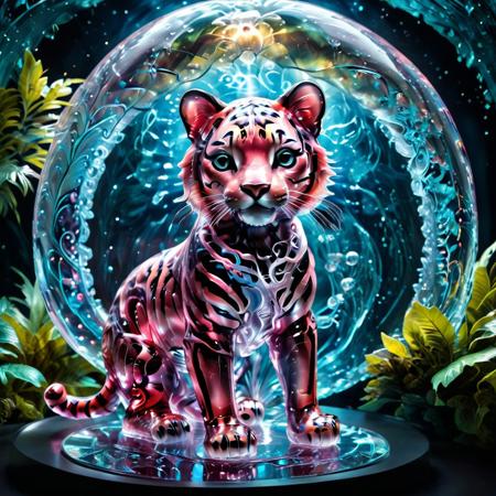 Highly detailed Dynamic shot of texture fur  adorable pink and blue baby tiger, extremely detailed fur  <lora:SDXLFaeTastic2400:0.8> High quality texture, intricate details, detailed texture, High quality shadow, Cinematic Light, Depth of field, light source contrast, cosmic jungle background filled with clouds, whimsical fantasy , glowing murano_glass_style atmosphere.
score_9, score_8_up, score_8_up, masterpiece,super detailed face, super high resolution, FaceDetail, masterpiece-level, highly detailed, intricate details, detailed background, complex background, cinematic, intricately detailed illustration, depth of field, masterpiece, best quality, amazing quality, very aesthetic, absurdres, newest, very awa, shadow,