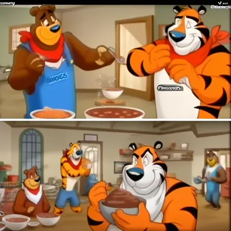 CHOCOS  BEAR , TONY TIGER .Kellogg's
