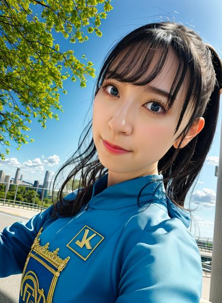 miku_kanemura, <lora:MikuKanemura_v2-000007:0.9>,  (8k, best quality, masterpiece:1.2), (realistic, photo-realistic:1.37), ultra-detailed, 1 girl,cute, solo,beautiful detailed sky,