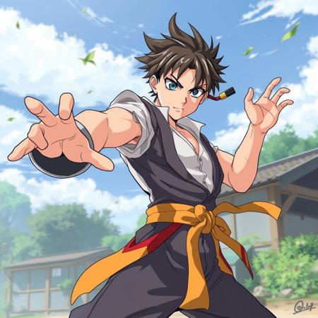 Shonen Anime Boy, Fighting Stance,