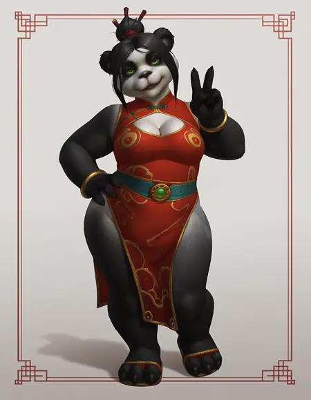 Female Pandaren - Black [World of Warcraft]