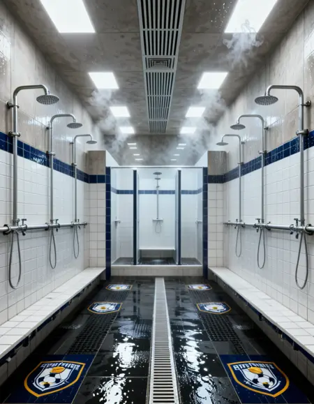 stadium communal shower room