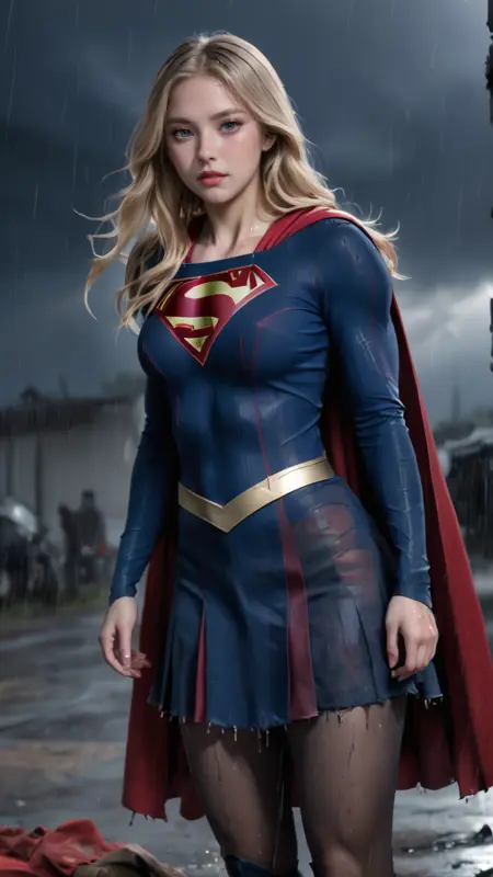 superhero in blue and red