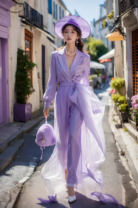 Graceful Wanderer in Lavender