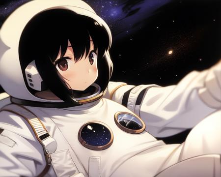 <lora:Matsuda:1>
1girl, solo, astronaut suit, in space, starry background, short black hair