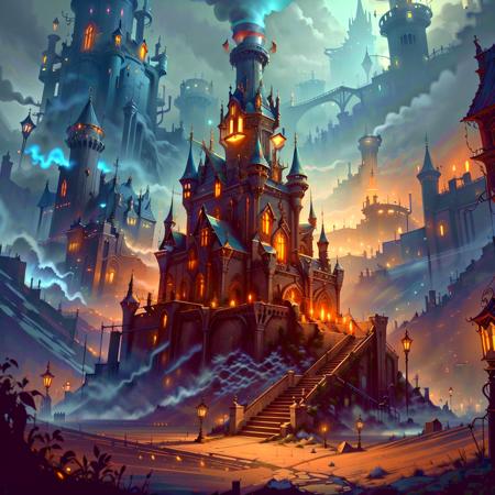 <lora:GasLampFantasyAI:.9> GasLampFantasyAI castle