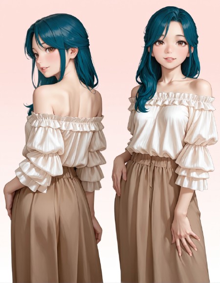 【COSTUME】Frilled Off-Shoulder Blouse v1.0