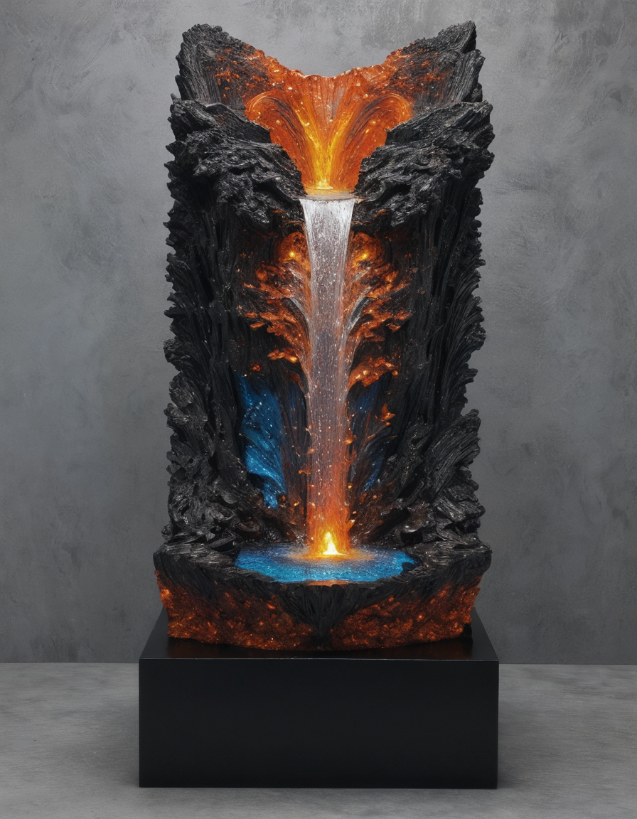 masterpiece, lava crystal waterfall  <lora:mo:1>