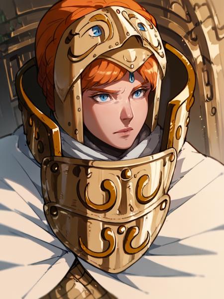 princess kushana, orange hair, solo, 1girl, armor, cape, helmet, blue eyes princess kushana, orange hair, solo, 1girl, armor, dress, blue eyes,