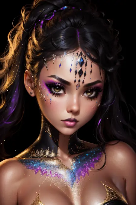 Glitter Body Paint SD 1.5 Style LoRA