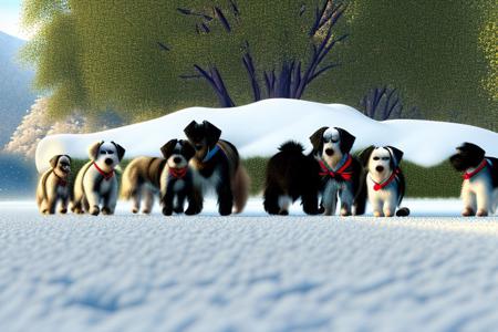 Miniature Schnauzer, Sultans, Snowy, Wide view, Movie still ,8k, masterpiece, best quality, hyperrealistic, superrealistic, photorealistic, ultra sharp, 16 bit colors, highres,