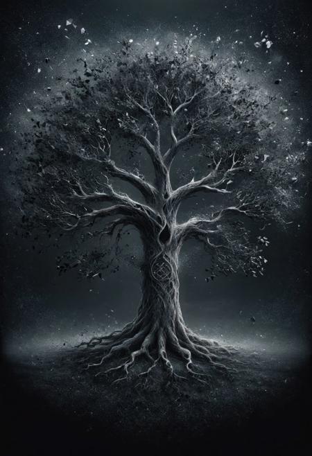 Completely black screen, absolutely nothing, pure black, detailed, but the celtic tree of life are rising, FastNegativeV2, ral-dissolve,