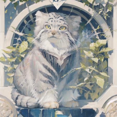 (masterpiece:1.4), best quality, Pallas_cat, multi Pallas_cat cubs, big head, furry, cute, fluffy, beautiful eyes, perfect anatomy, magic, mythology, fantasy, high quality, (intricate details:1.2), hyper detailed, Maximalist, windows, sky, flowers, bird, fairy tale, night, (art nouveau:1.3), (tarot:1.4), (Painting By alphonse mucha:1.05), (Vibrance and Vivid background:1.4), stained glass, water