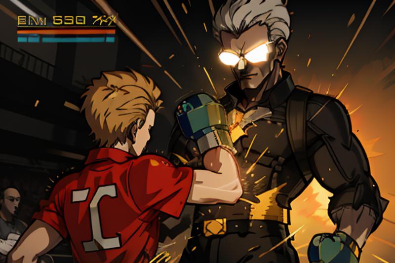 Raiden Punching Armstrong Meme (Standing here, I realize) | Pose LoRA image by saehara151