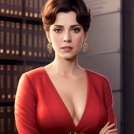 actress Belladonna as an office boss, highly detailed, digital painting, artstation, concept art, smooth, sharp focus, illustration, Unreal Engine 5, 8K, art by artgerm and greg rutkowski and edgar maxence