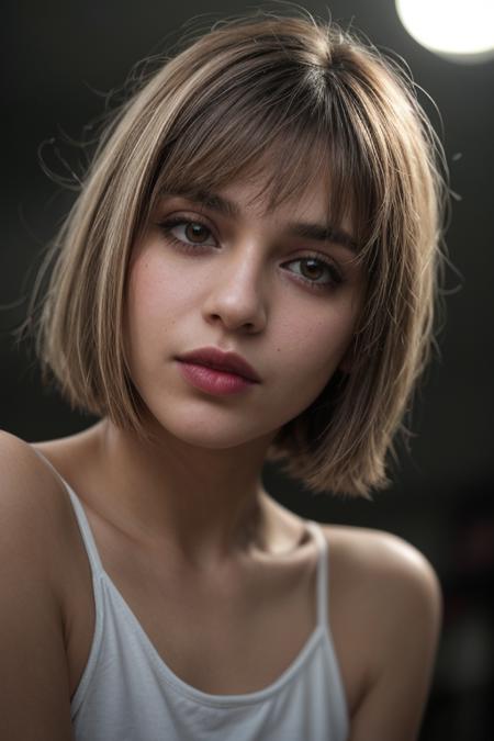 (high detail raw photo), close-up portrait photograph of indian woman, 18 years old, white blouse, lips parted, messy bob cut, (freckles:0.6), skin details, detailed skin, imperfect skin, (head tilt:1.2), neon lighting, cyberpuck background, smoky eyeshadow, black lipstick, BREAK
rim lighting, masterpiece, photorealistic, sharp focus, film grain, grainy, cinematic, depth of field, porta 160 color, shot on arri alexa 65, bokeh, sharp focus on subject,  <lora:more_details:0.6>