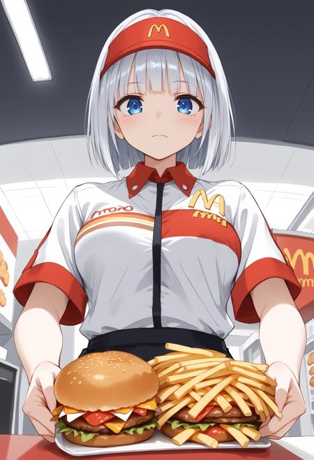 [Illust&XL&Pony] mcdonald's uniform / 日本マクドナルド旧制服 Pony v1.0