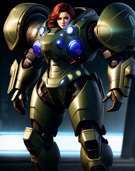 4K, Masterpiece, highres, absurdres,photorealistic, Parrley_armor, a woman in a suit of armor ,wearing Parrley_armor, big bulky futuristic armor<lora:Parrley1:0.7>