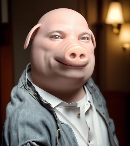 portrait of anthropomorphic pigman john pork, an extremely delicate and beautiful, extremely detailed ,CG ,unity ,wallpaper, (realistic, photo-realistic:1.37),Amazing, finely detail, masterpiece,best quality,official art, extremely detailed CG unity 8k wallpaper, absurdres, incredibly absurdres  detailed portrait <lora:JohnPork:0.8>