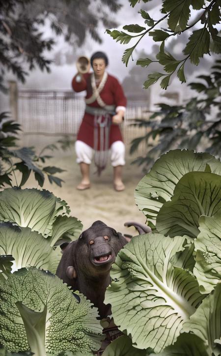 cinematic film still Anthropomorphic cabbage screaming, realistic, no humans, food focus, vegetable, still life, guro, blurry background
 <lora:xrs2.0:1> . shallow depth of field, vignette, highly detailed, high budget, bokeh, cinemascope, moody, epic, gorgeous, film grain, grainy