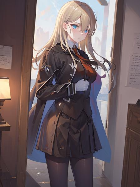 1girl,masterpiece, (8k, best quality, masterpiece:1.2),highly detailed,ultra-detailed,masterclass,best quality,illustration,hair_between_eyes,perfect lighting, cowboy shot, <lora:cv16-000017:1>,cv16,black jacket