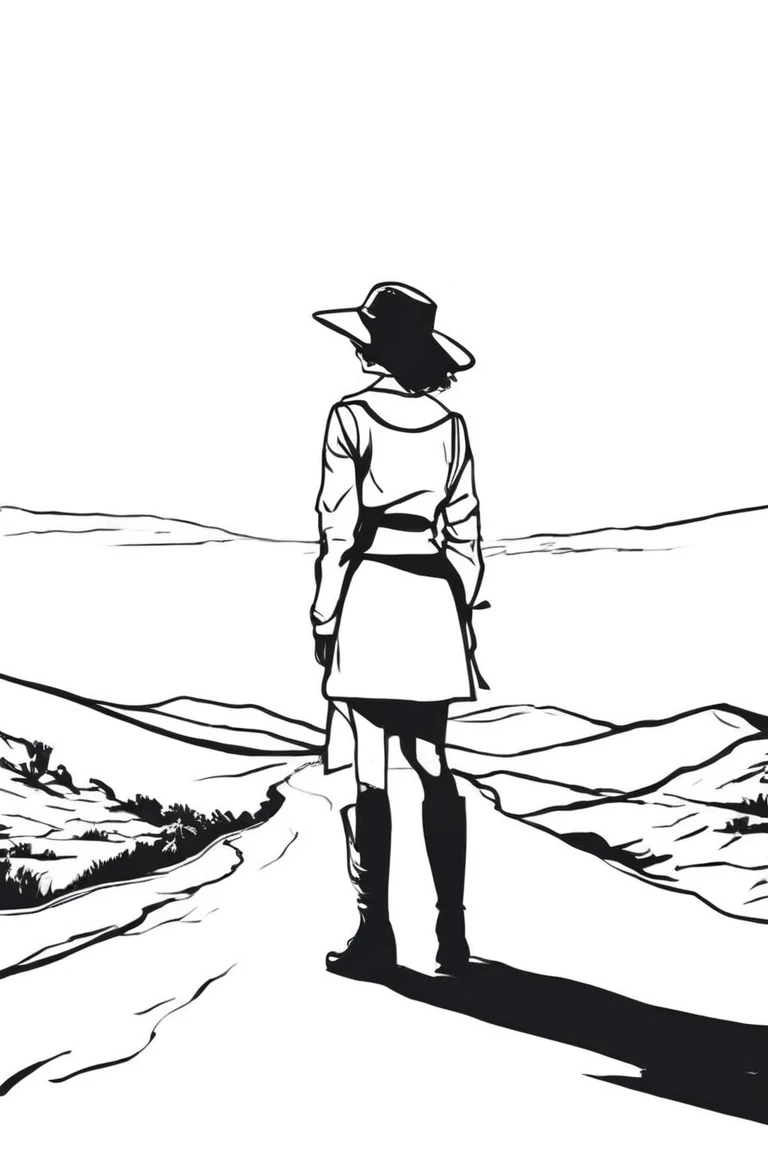 flvcil05_style__lora_style_05_line_art_l2-x_flvcil05_style_1_,_woman_cluseup__standing,___sailor,_ignorant,__Desert_highway_and__20240531_161959_m.e6bb9ea85b_se.18_st.20_c.7_768x1152.webp