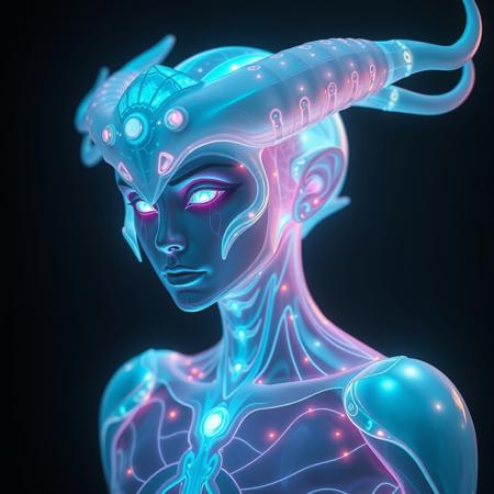 Masterpiece, a bioluminescence translucent kyawthuite/humanoid, 32k, 16k, 8k, cinematic art,