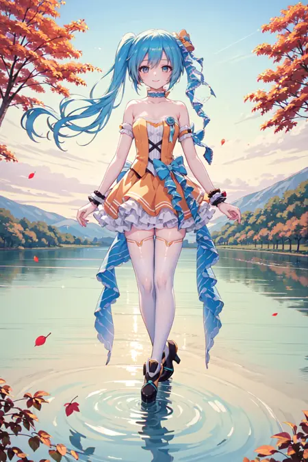 [costume][cosplay]Hatsune Miku's Orange Princess/初音未来 橙花公主 服装