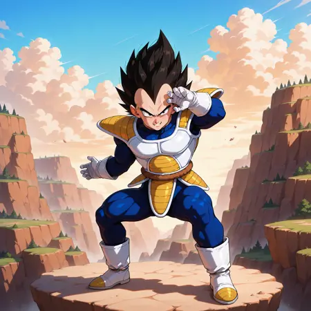 Vegeta Battle Stance Pose LoRA