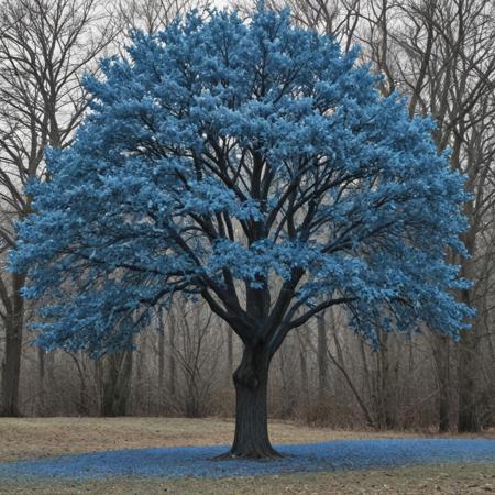 blue tree