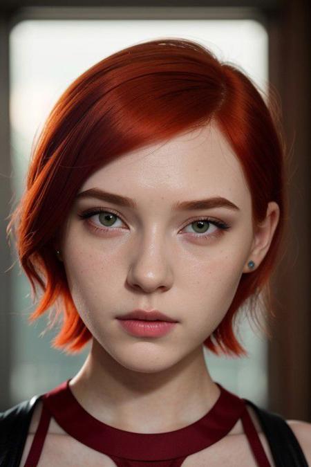 masterpiece, best quality, hdr, volumetric lighting,
gwendolyn_tennyson, red hair, bob hairstyle,
1girl, solo, young
upclose, detailed face, beautiful face, pretty girl