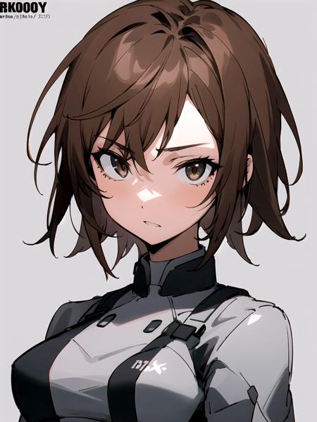 1girl,  <lora:Misaka_Worst_V5:0.7>,  (solo), bkoody, sexy, uniform, brown hair