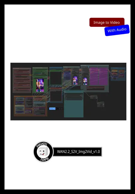 ComfyUI beginner friendly WAN 2.2 Image-to-Video with Audio GGUF Workflow by SarcasticTOFU