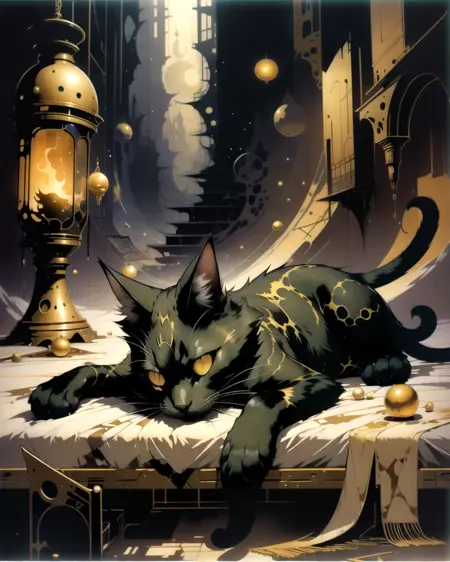 Gold Drip / Flat vector illustrated