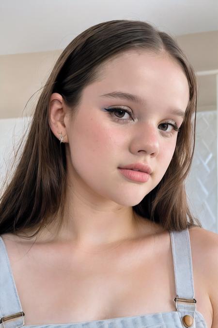RAW Photo of isabellaardley, setting powder, crazy , overalls ,high detailed skin, <lora:epi_noiseoffset2:1>  <lora:isabellaardley:1>