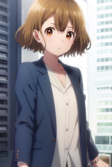 yuzuhamishima, <lora:yuzuha mishima s1-lora-nochekaiser:1>,
yuzuha mishima, short hair, brown hair, (brown eyes:1.5),
BREAK shirt, long sleeves, jacket, white shirt, open clothes, pants, black footwear, watch, green jacket, wristwatch,
BREAK indoors, office,
BREAK looking at viewer, (cowboy shot:1.5),
BREAK <lyco:GoodHands-beta2:1>, (masterpiece:1.2), best quality, high resolution, unity 8k wallpaper, (illustration:0.8), (beautiful detailed eyes:1.6), extremely detailed face, perfect lighting, extremely detailed CG, (perfect hands, perfect anatomy),