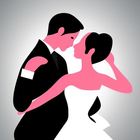 portrait of a couple dancing, romantic