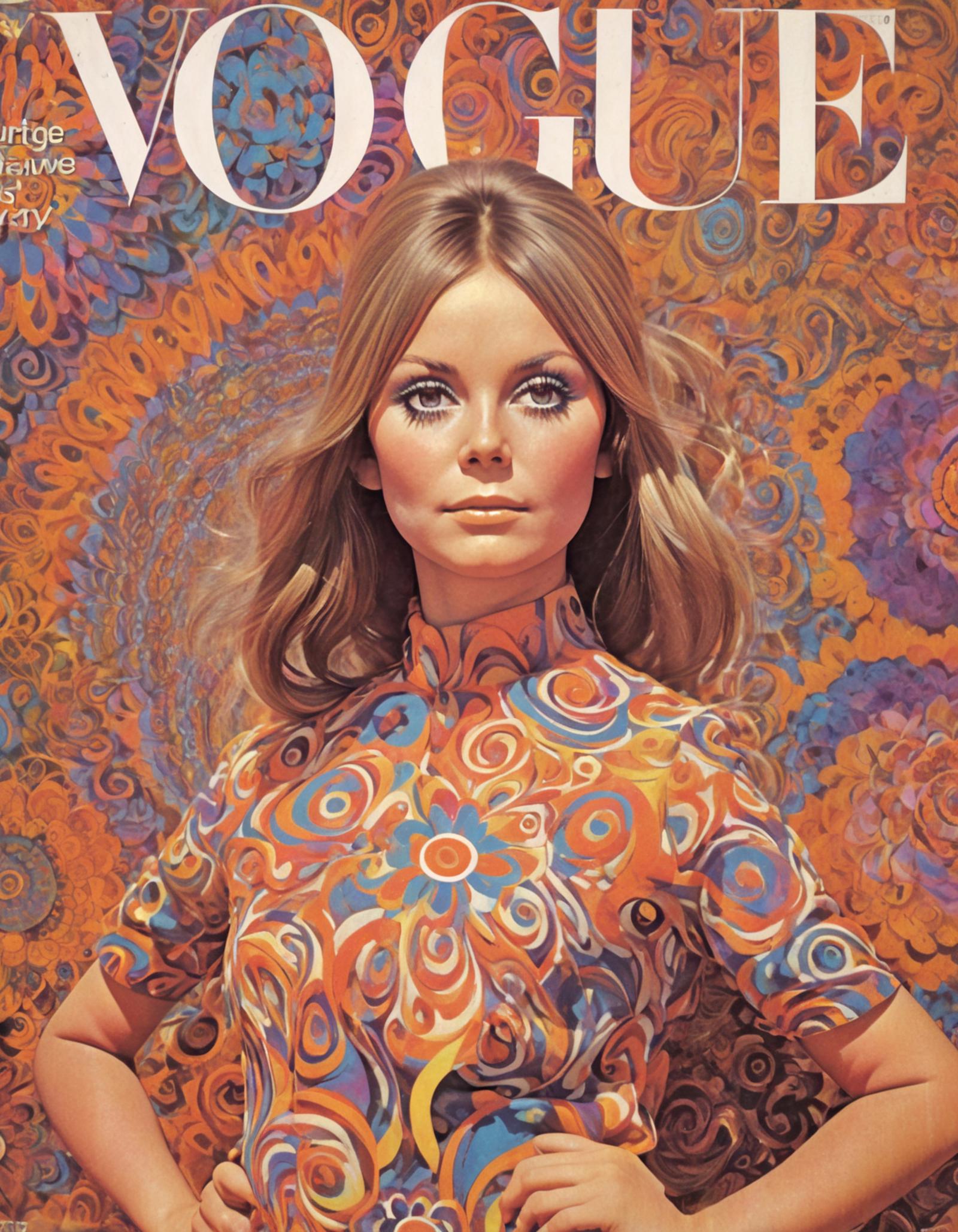 VOGUE (Fashion Magazine Cover Vintage 1960-1975) {Style} [SDXL] image by denrakeiw