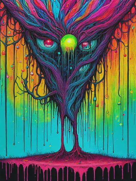 <lyco:AlexPardee:1.0> depression art by Alex Pardee