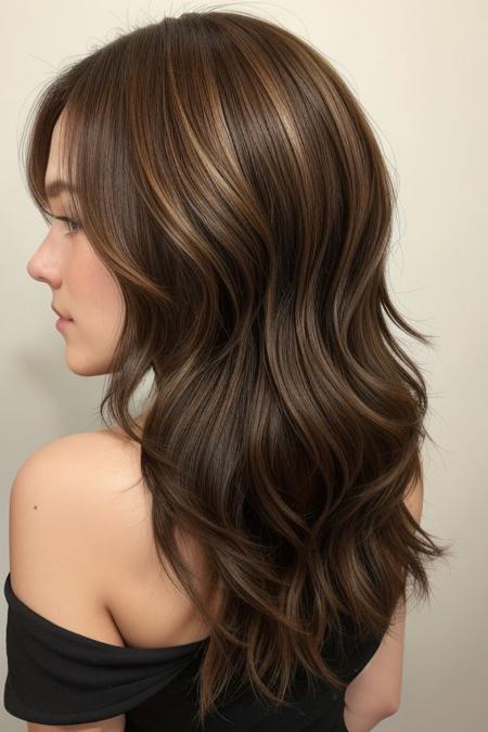 Get a medium-length haircut with long layers for a flowing base. Style it to achieve a mesmerizing "mermaid wave" effect: straight at the roots, transitioning to soft waves in the middle, and culminating in gorgeous curls at the ends. This cascading texture is reminiscent of a mermaid's tail and adds bounce and dimension to your hair. While balayage or ombre highlights can further accentuate the waves, they're optional – the layered cut and styling will create a stunning look even with a single hair color.