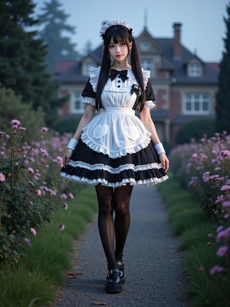 [Flux.1 D][Realistic] Maid costume | 女仆装 Style 2