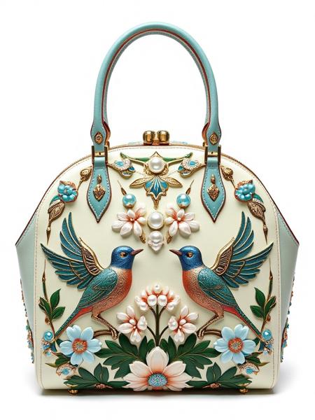 DE_Embossed Bird And Flower Patterns_Handbag Design Decoration v1.0