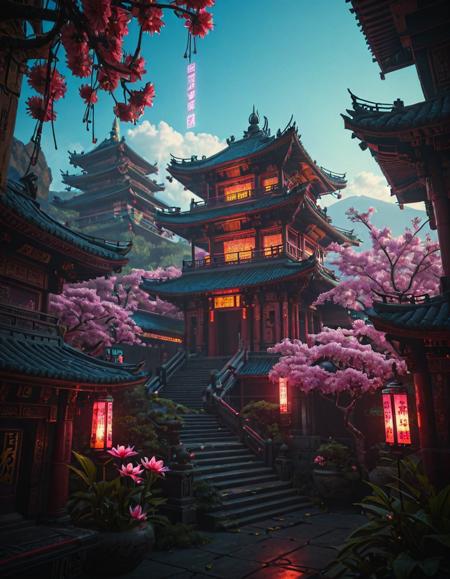 City Worlds : Cyberpunk Temples Vers D