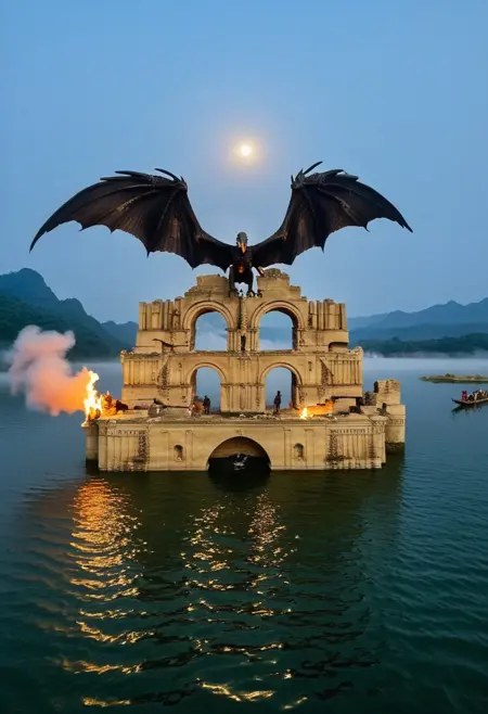 QUECHULA TEMPLE RUINS SUBMERGED