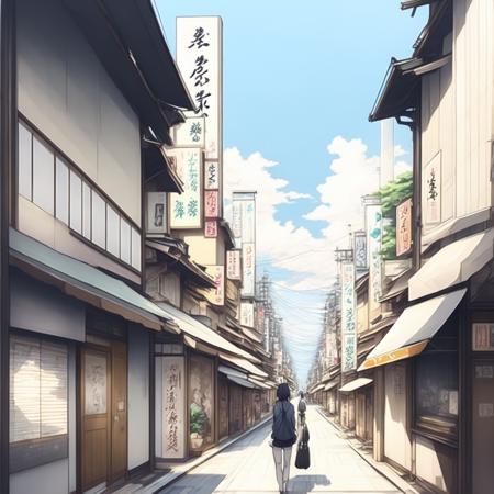 anime street, realistic rendition of Urban Japan (UrbanJapan style:1) <lora:djzUrbanJapan:0.8)