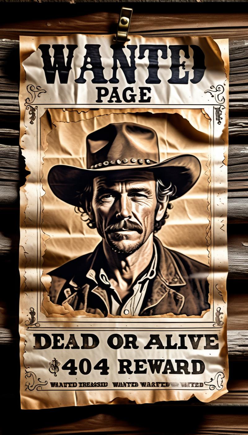 Page 1: Dead or Alive (Poster of a Cowboy)